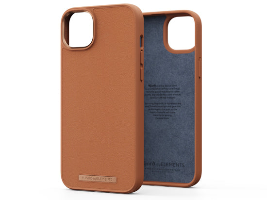 Coque cuir iPhone 14 Plus Cognac