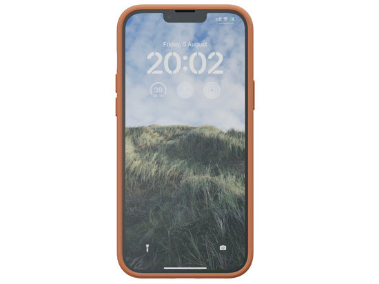Coque cuir iPhone 14 Plus Cognac
