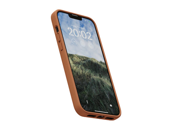 Coque cuir iPhone 14 Plus Cognac