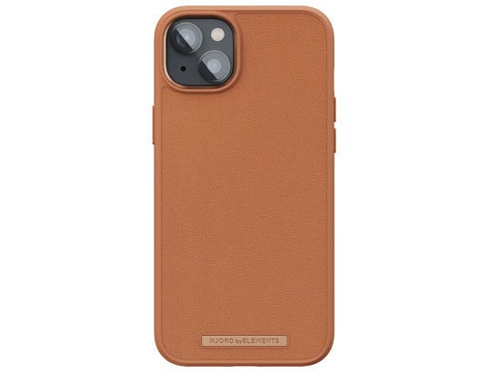 Coque cuir iPhone 14 Plus Cognac