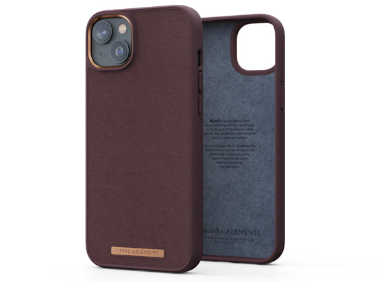 Coque cuir iPhone 14 Plus Marron