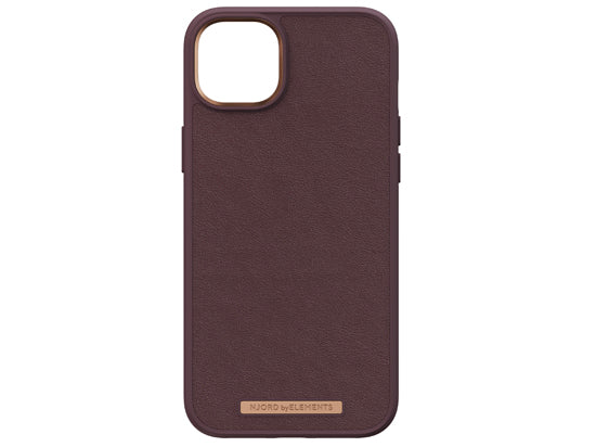Coque cuir iPhone 14 Plus Marron