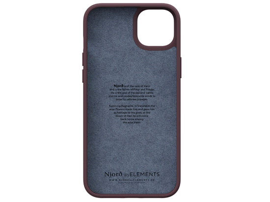 Coque cuir iPhone 14 Plus Marron