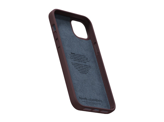 Coque cuir iPhone 14 Plus Marron