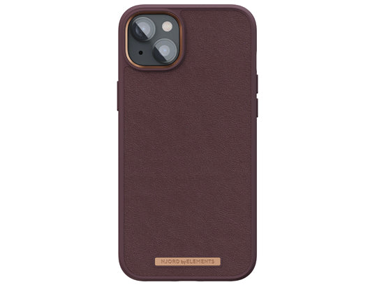Coque cuir iPhone 14 Plus Marron