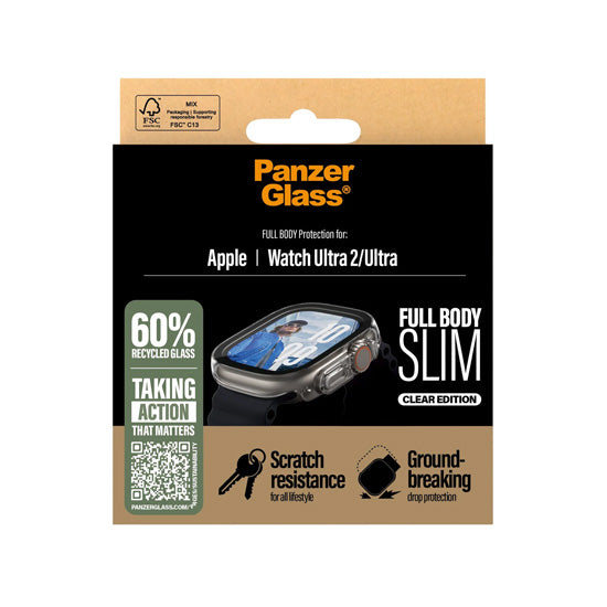 PanzerGlass® Screen Protector Full Body Slim Transparent Apple Watch Ultra 1-3