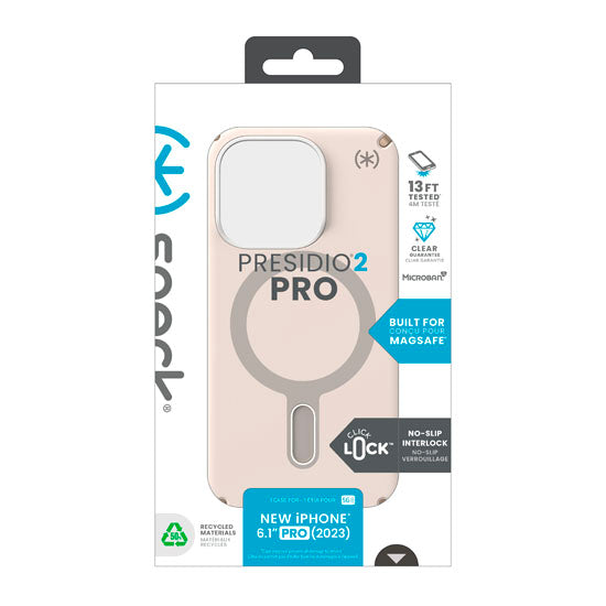 Presidio2 Pro Click-Lock iPhone 15 Pro Beige/Gold