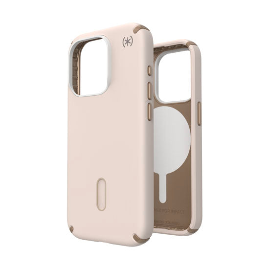 Presidio2 Pro Click-Lock iPhone 15 Pro Beige/Gold