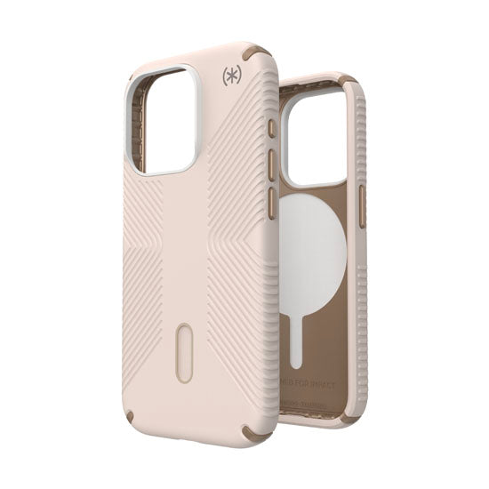 Presidio2 Grip Click-Lock iPhone 15 Pro Beige/Gold