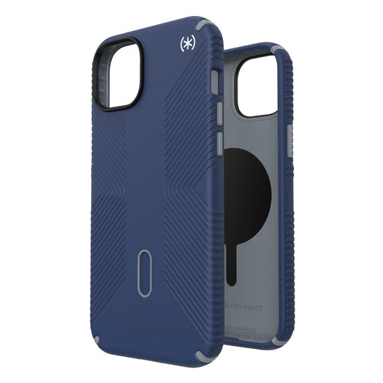 Presidio2 Grip Click-Lock iPhone 15 Plus/14 Plus Bleu/Gris