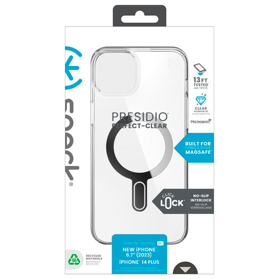 Presidio Perfect-Clear Click-Lock iPhone 15 Plus/14 Plus Clear